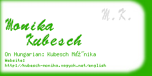 monika kubesch business card